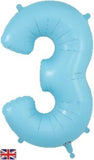Foil Balloon Super Shape 3 Matte Blue 34inch