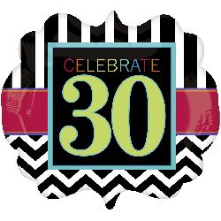 Foil Balloon Super Shape 30 Birthday Celebration