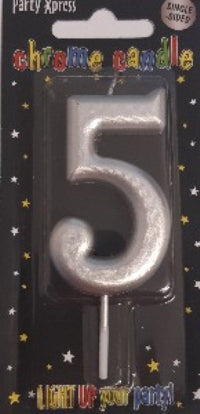 Candle - No 5 Chrome Silver