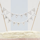 Vintage Lace Just Married Cake Bunting