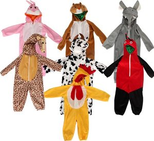 Animal costume assorted 2-4years