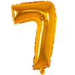 Foil Balloon - Mini Shape 7 Gold Air Fill
