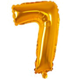 Foil Balloon - Mini Shape 7 Gold Air Fill