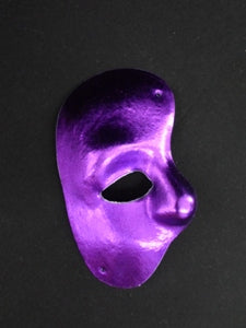 Mask Half Face 18cm Purple