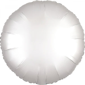 Foil Balloon Satin Luxe White Circle