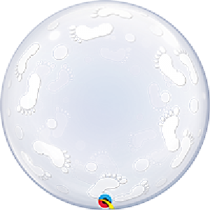 Balloon Deco Bubble Baby Footprints 24 inch