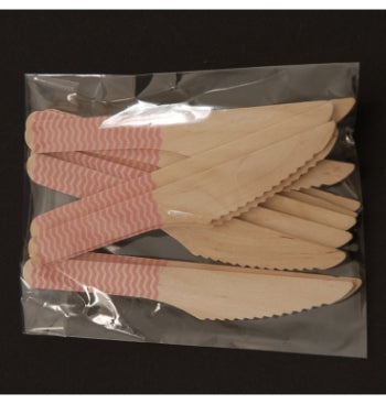 Wooden Knives Chevron Pink (12)
