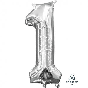 Foil Balloon - Mini Shape 1 Silver Air Fill