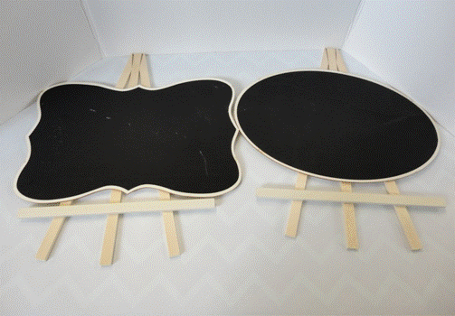 Blackboard Oval/Rectangle Shape on Easel