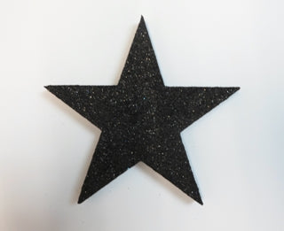 Poly Star Glitter Black