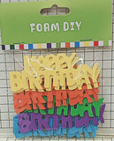 EVA Stickers Happy Birthday assorted 10pc