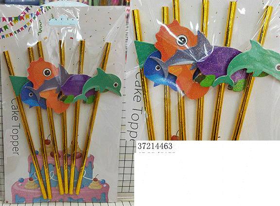 Cake Toppers/Straws Under the Sea 6pc
