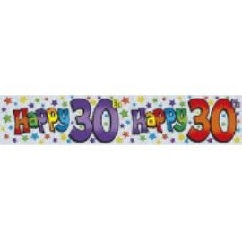Banner Happy 30th Birthday Holographic