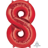 Foil Balloon Super Shape 8 Red