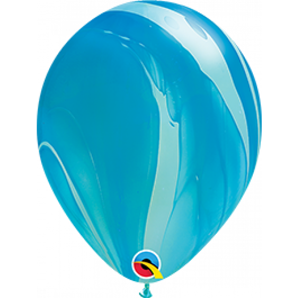 Balloon - Latex Blue Rainbow Supergate 11 inch