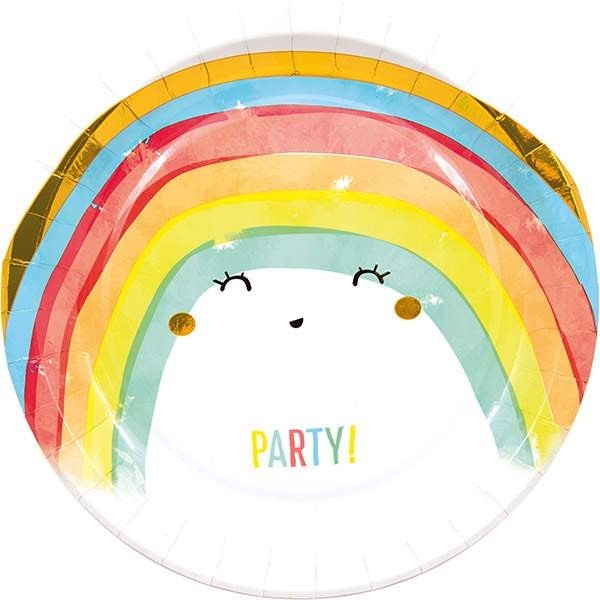 Rainbow Party Plates (8)
