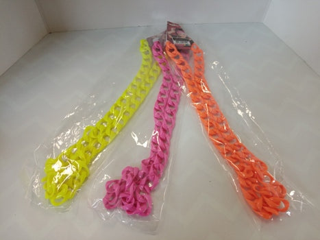 Plastic Necklace Chain Neon Assorted