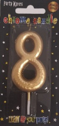 Candle - No 8 Chrome Gold