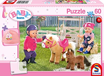 Puzzle Baby Born, Pony Farm 60pc