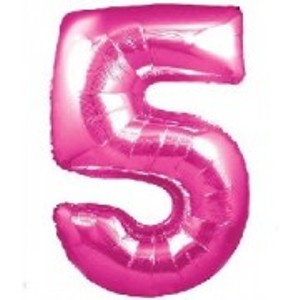 Foil Balloon Super Shape 5 Pink 34 inch