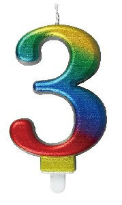 Candle - No 3 Metallic Rainbow