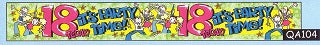 Banner It's Party Time 18th Birthday