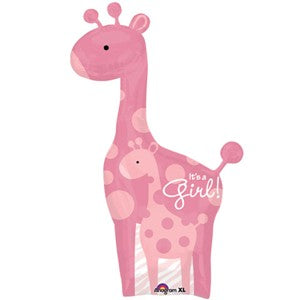 Foil Balloon Super Shape Safari Baby Girl Giraffe