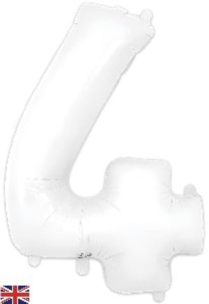 Foil Balloon Super Shape 4 Matte White