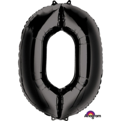 Foil Balloon Super Shape 0 Black