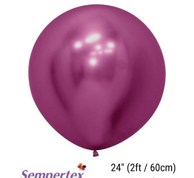 Balloon - Latex Chrome Reflex Fuchsia 24inch