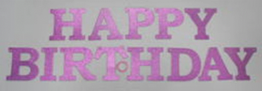 Letter Banner Happy Birthday Pink