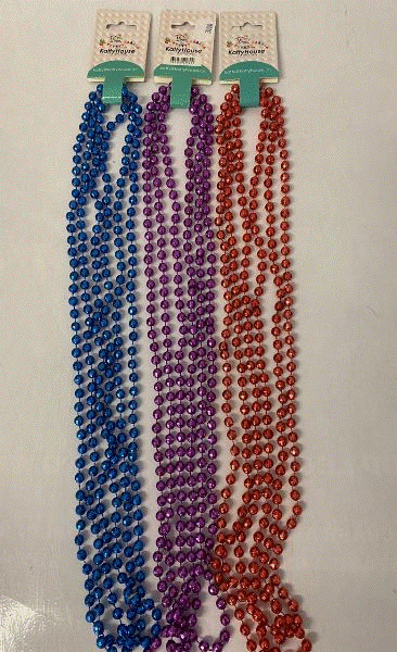 Necklace - Beads Mardi Gras 3pcs