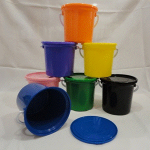 Party Bucket with Lid 1L Orange