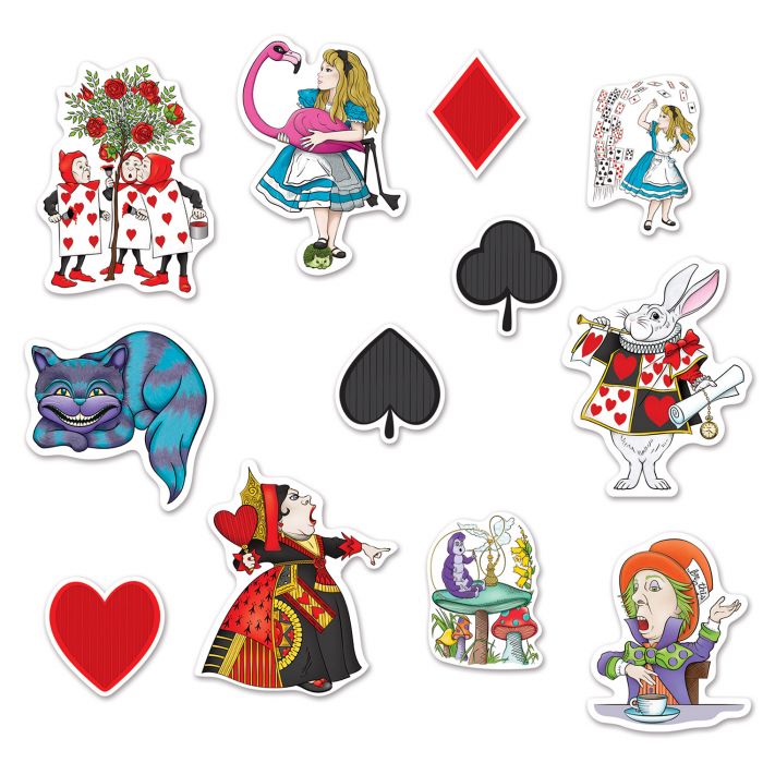 Mad Hatter Tea Party Cutouts (12)