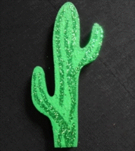 Polystrene Green Cactus 15cm double sided print