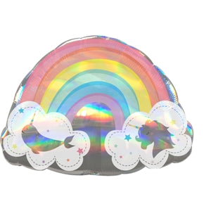 Foil Balloon Super Shape Holo Magical Rainbow