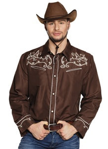 Western Shirt Brown L
