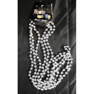 Necklace - Beads 84cm Silver (3)