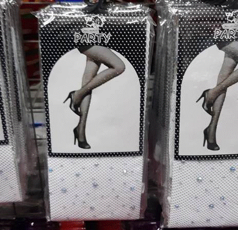 Stockings Mesh with Diamante (Black or White)