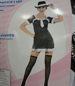 Costume Adult Gangster Lady standard size 2pce