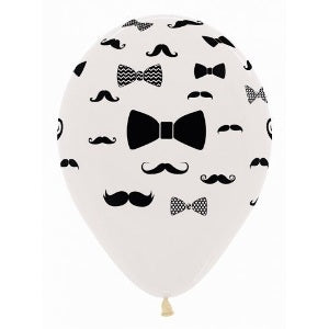Balloon - Latex Moustache &amp; BowTie Crystal