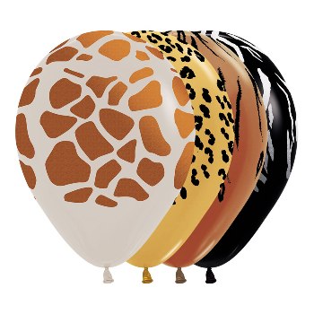 Balloon - Latex Animal Print Metal Ink assorted