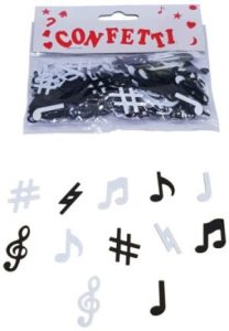 Confetti Music Notes Variety Black &amp; White