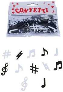 Confetti Music Notes Variety Black & White