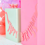 Pink Happy Birthday Dinosaur Bunting 1.37m