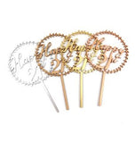 Cake Topper 21st Birthday Metallic Silver