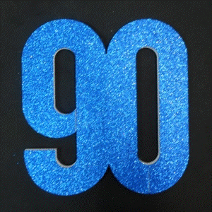 Polystrene 90 10cm Glitter Blue