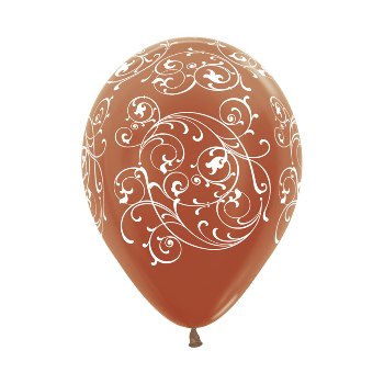 Balloon - Latex Filigree on Metallic Copper