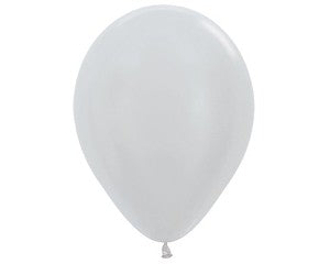 Balloon - Latex Satin Pearl Silver 12 inch