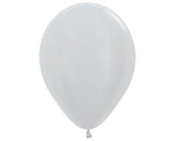 Balloon - Latex Satin Pearl Silver 12 inch